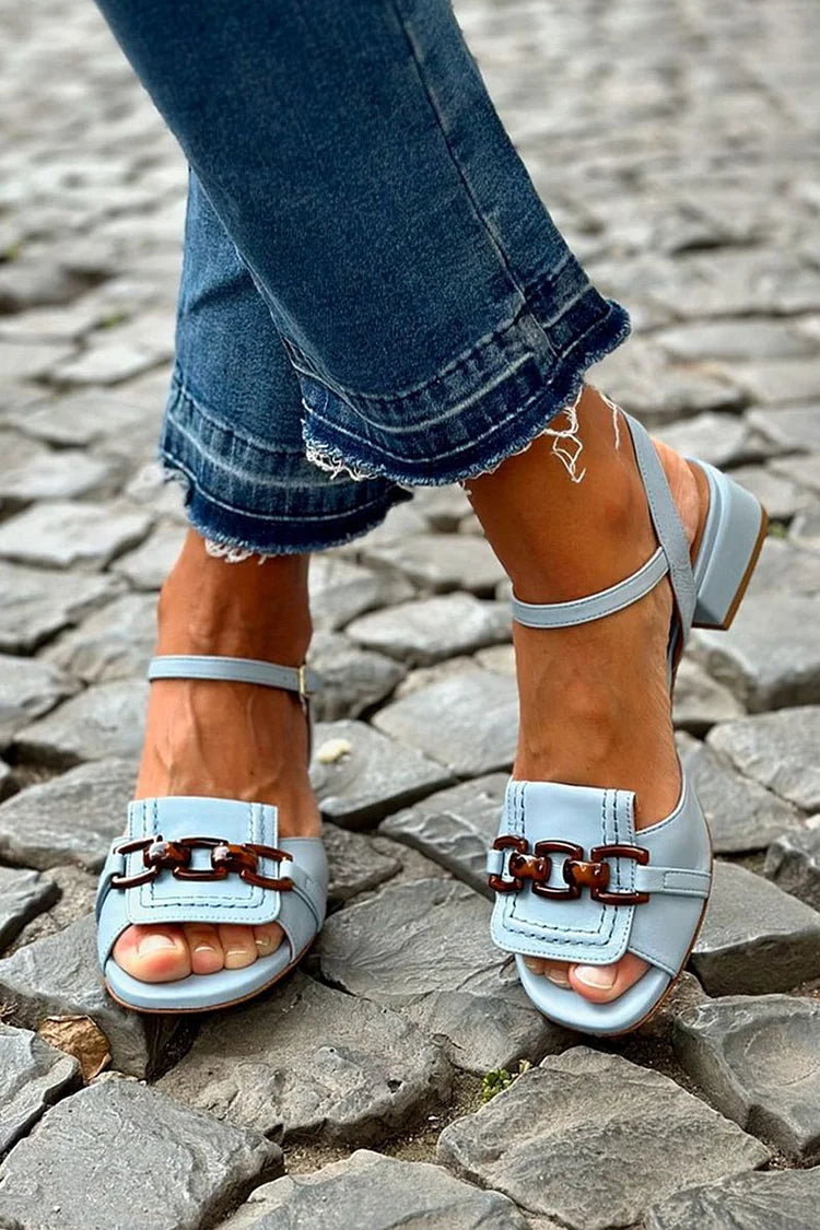 Alma | Elegante sandaler med stabil hæl