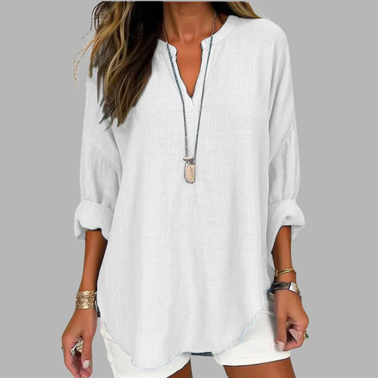 Alicia | Elegant bluse med V-udskæring