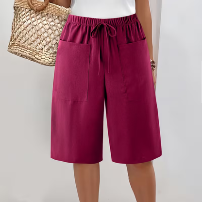 Camilla | Luftige bermudashorts med elastisk talje