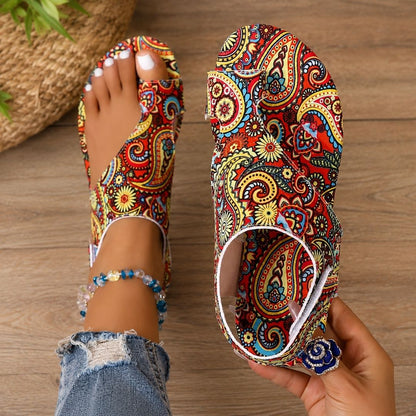 Liva | Farverige komfortsandaler med bohemeprint