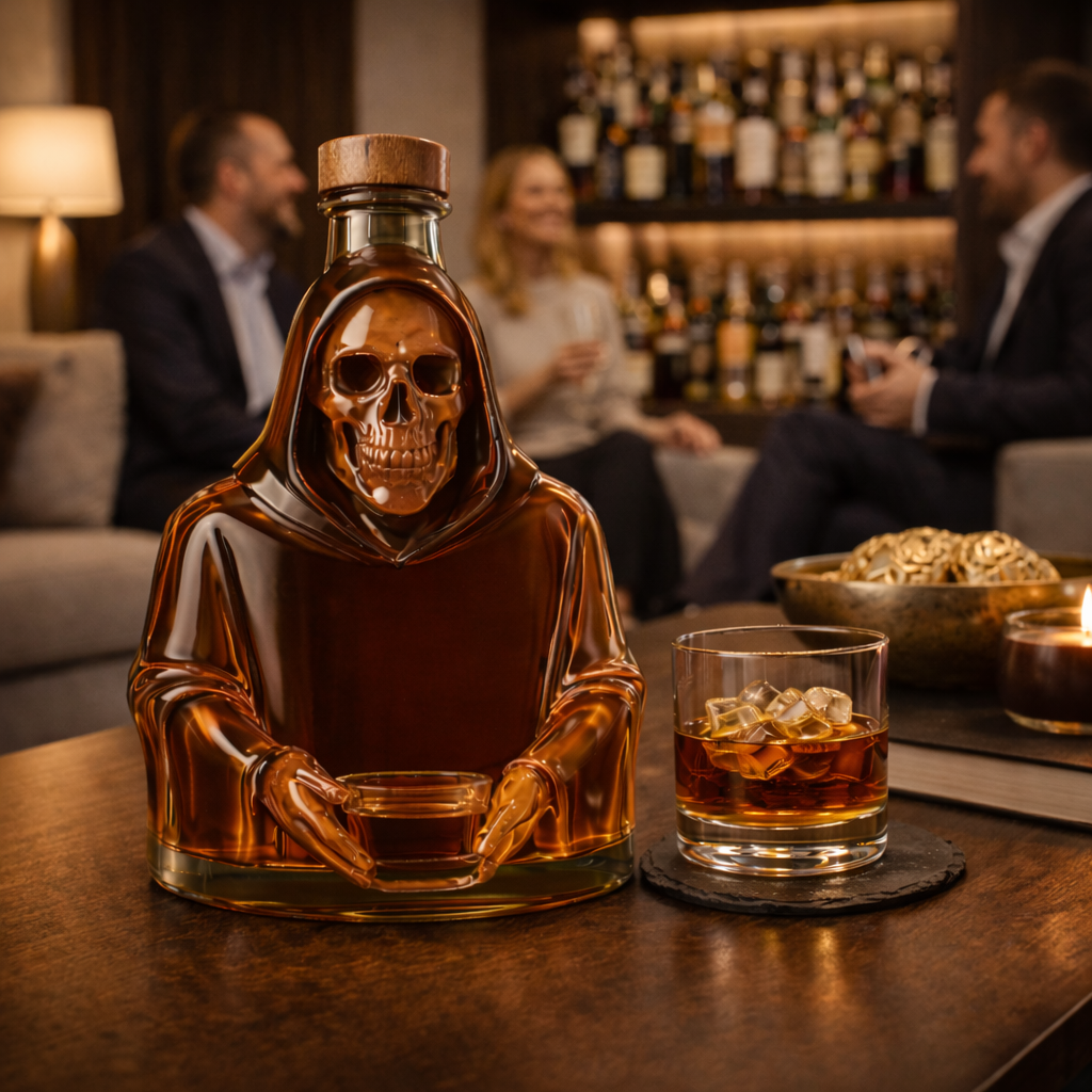 Whiskyflaske – Dødningehoved, 500 ml – billede 3