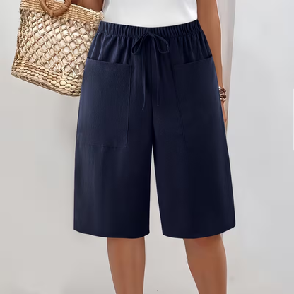 Camilla | Luftige bermudashorts med elastisk talje