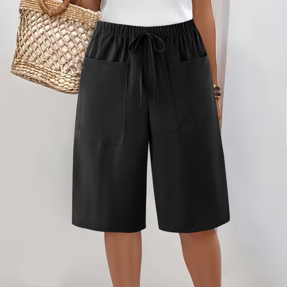 Camilla | Luftige bermudashorts med elastisk talje