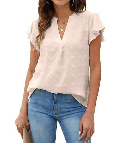 Kari | Patchworkbluse med flæser