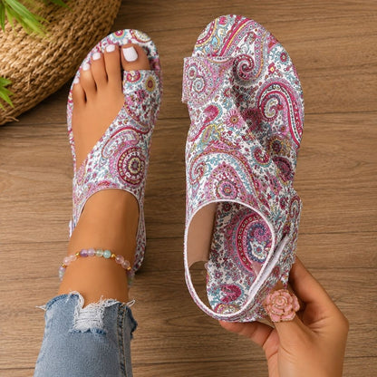 Liva | Farverige komfortsandaler med bohemeprint