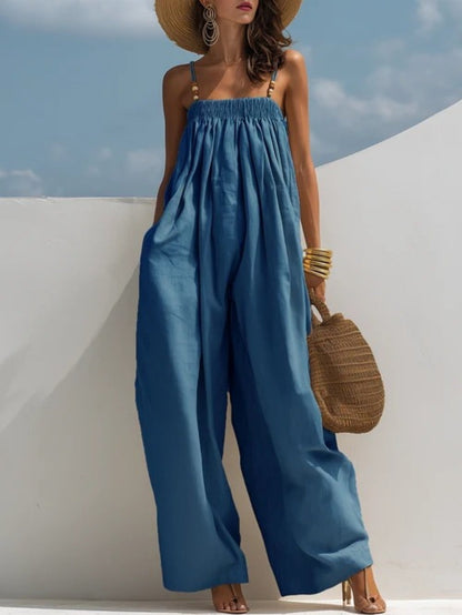 Monica | Denimjumpsuit med vide ben