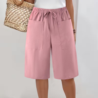 Camilla | Luftige bermudashorts med elastisk talje