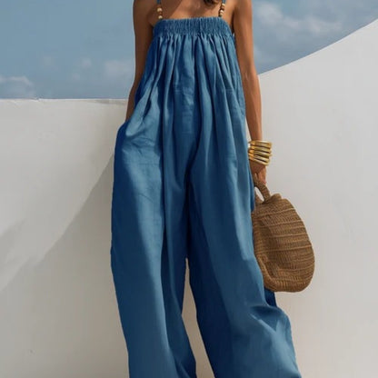 Monica | Denimjumpsuit med vide ben