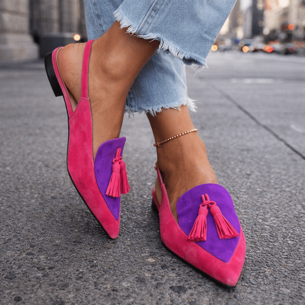 Elodie | Elegante Slingback-Sandaler med Kvastdetaljer