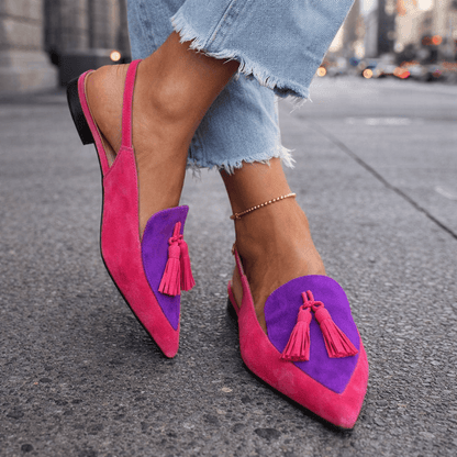 Elodie | Elegante Slingback-Sandaler med Kvastdetaljer