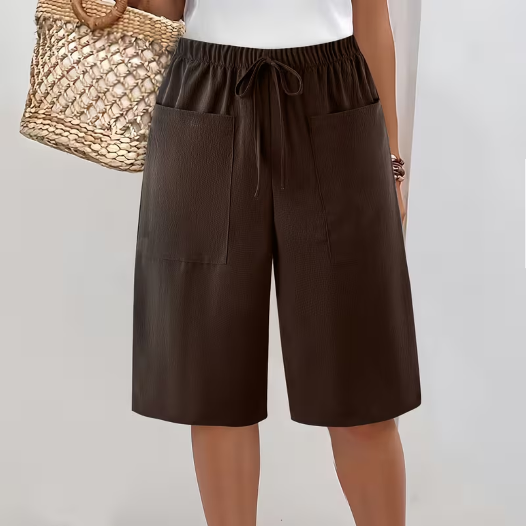Camilla | Luftige bermudashorts med elastisk talje