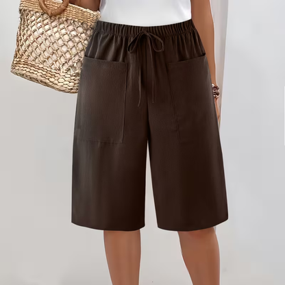 Camilla | Luftige bermudashorts med elastisk talje