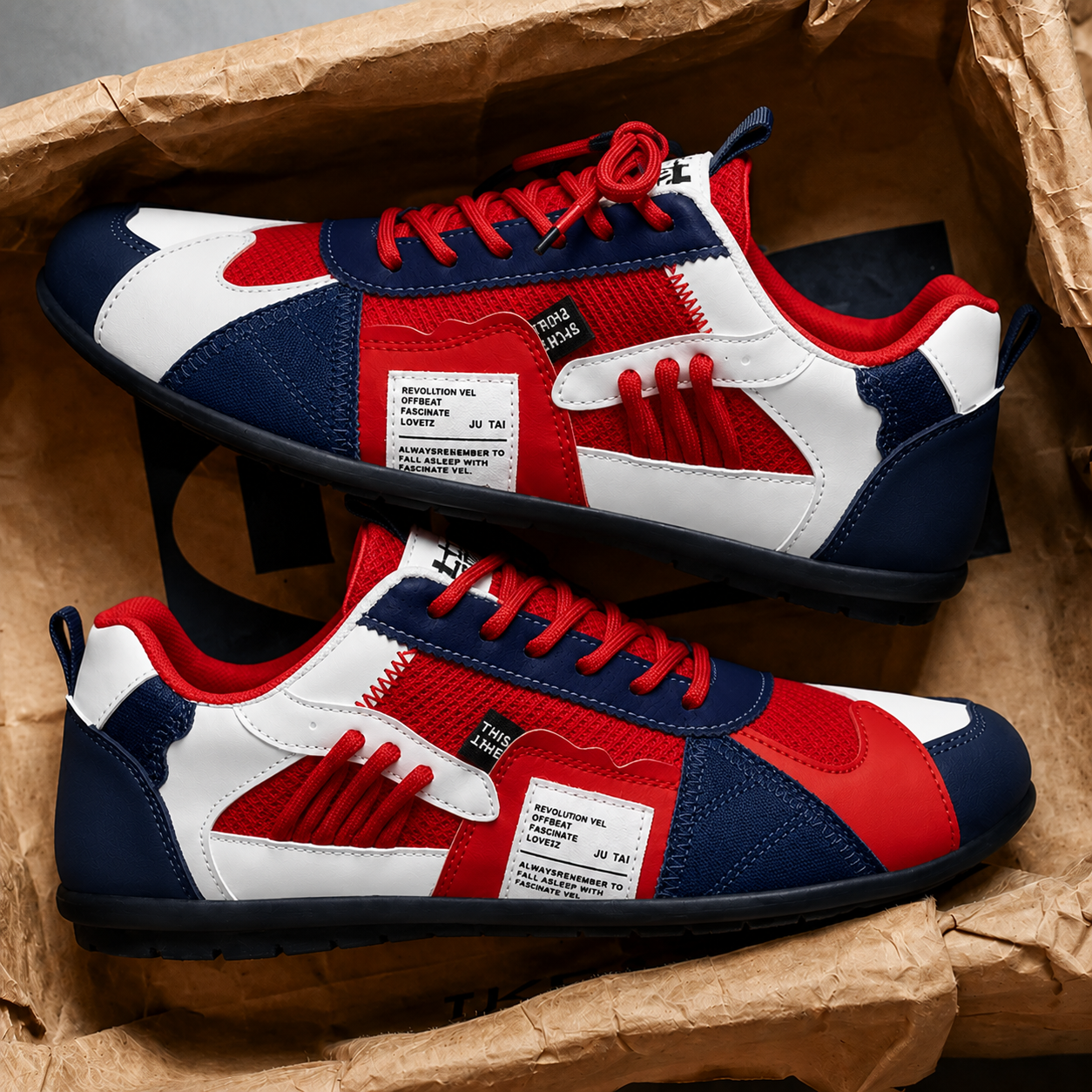 Mads | Retro sneakers med markante farveblokke