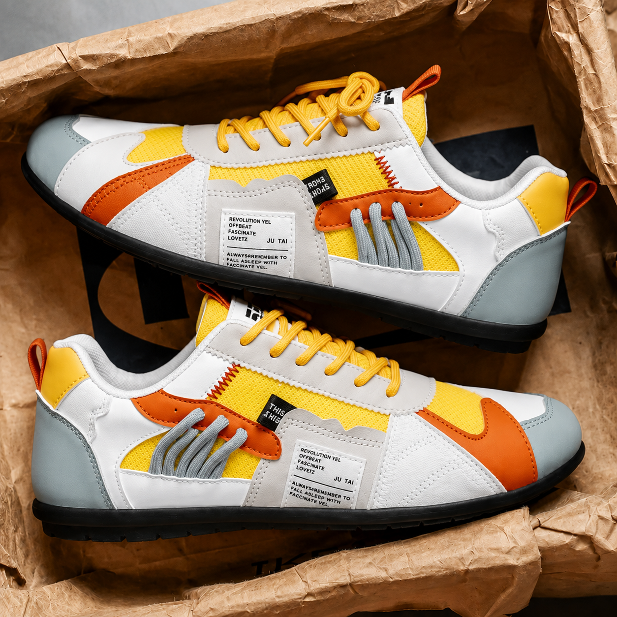Mads | Retro sneakers med markante farveblokke