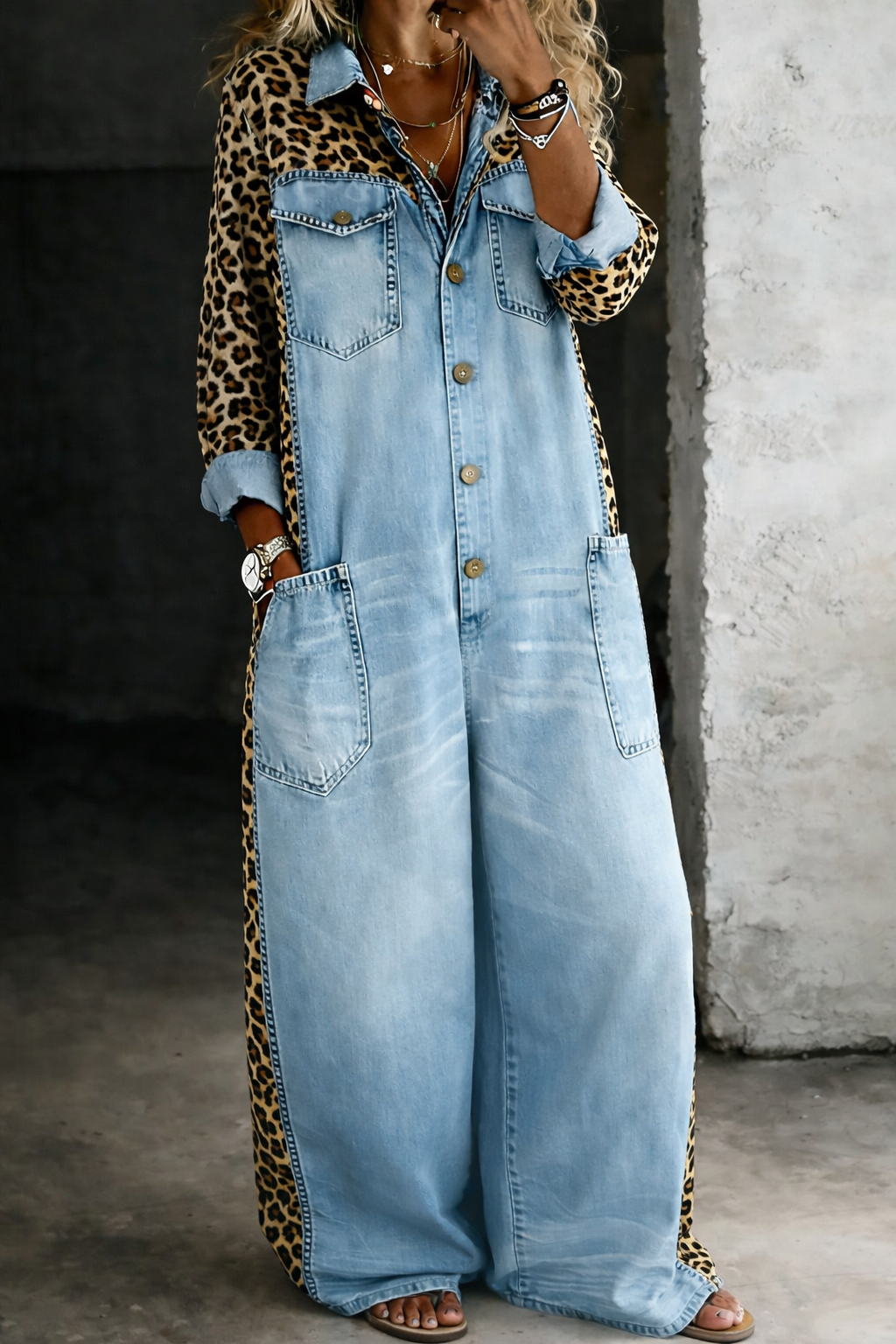 Amanda | Afslappet denimjumpsuit