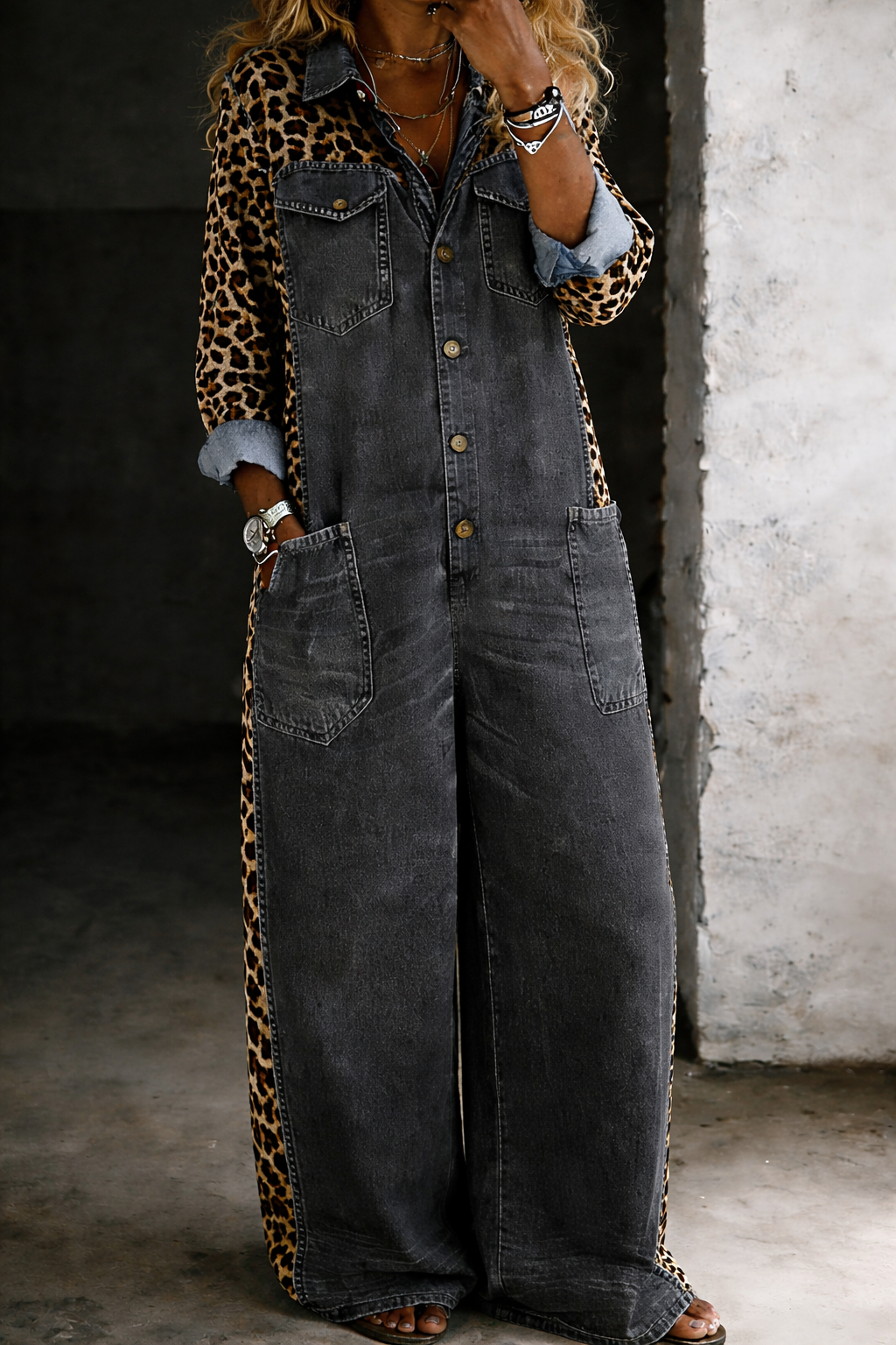 Amanda | Afslappet denimjumpsuit