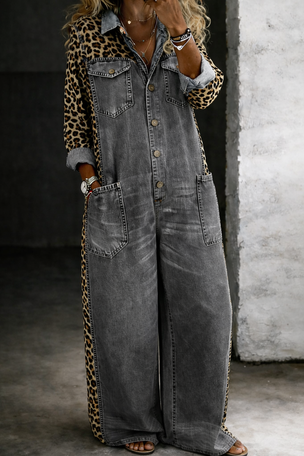 Amanda | Afslappet denimjumpsuit