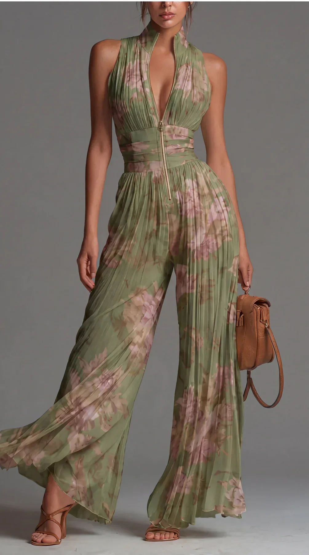 Zakira | Elegant plisseret jumpsuit