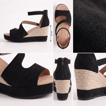 Monica | Elegante wedges med stabil hæl
