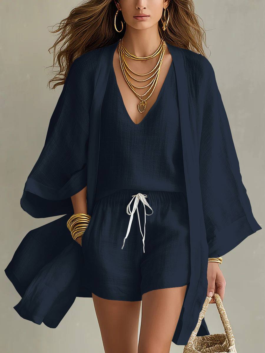 Noémie | Elegant tredelt sommersæt med cardigan