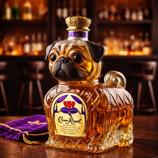 Whiskyflaske – Fransk bulldog, 500 ml – billede 1