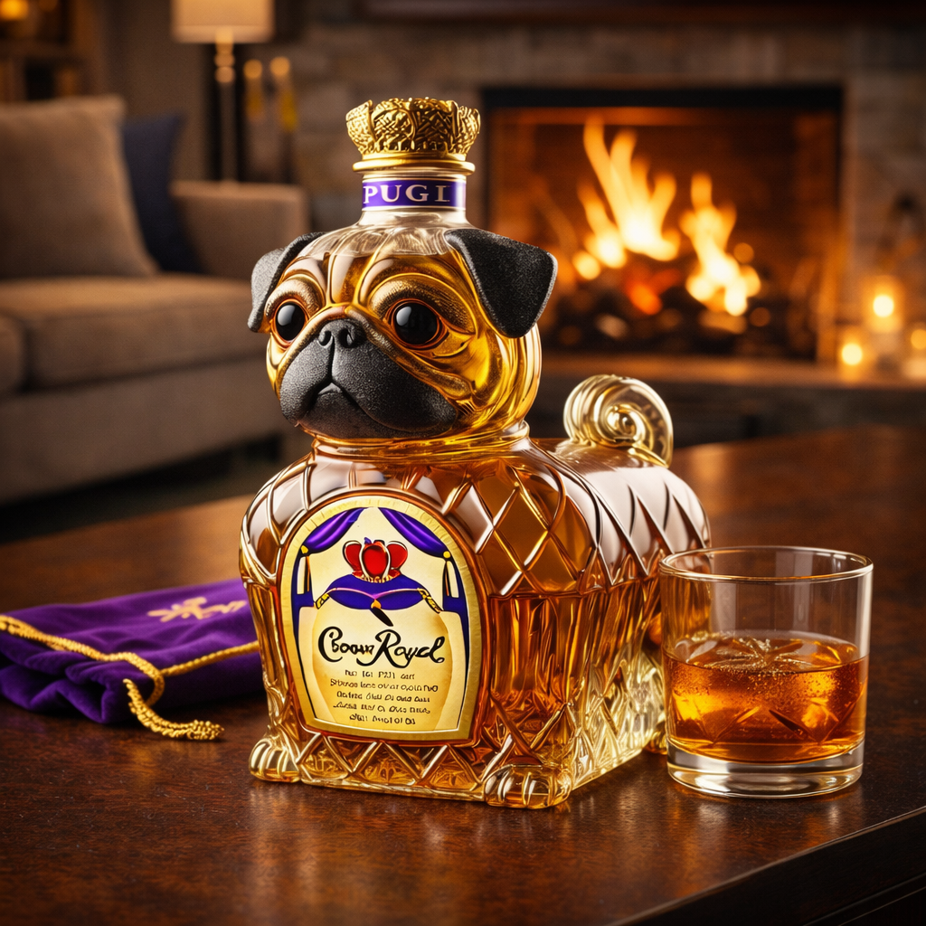 Whiskyflaske – Fransk bulldog, 500 ml – billede 2