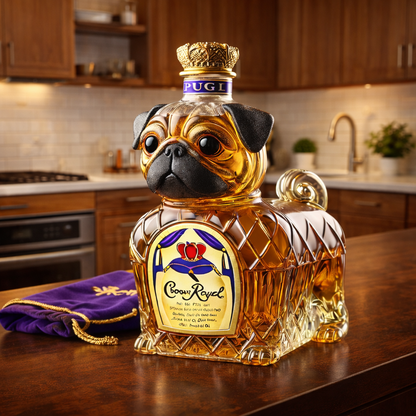 Whiskyflaske – Fransk bulldog, 500 ml – billede 3