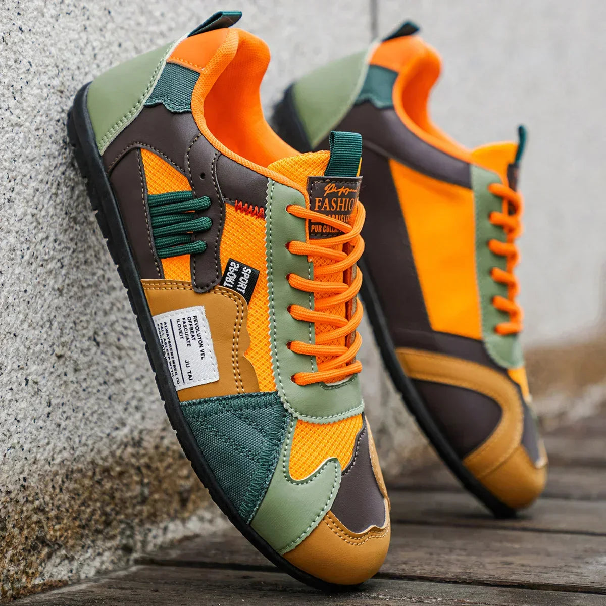 Mads | Retro sneakers med markante farveblokke