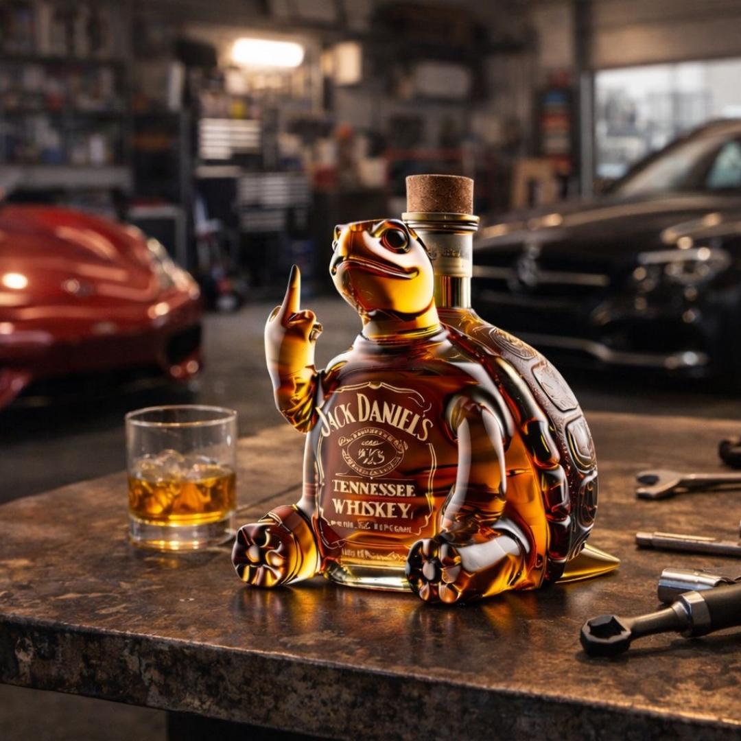 Whiskyflaske – Skildpadde, 500 ml – billede 2