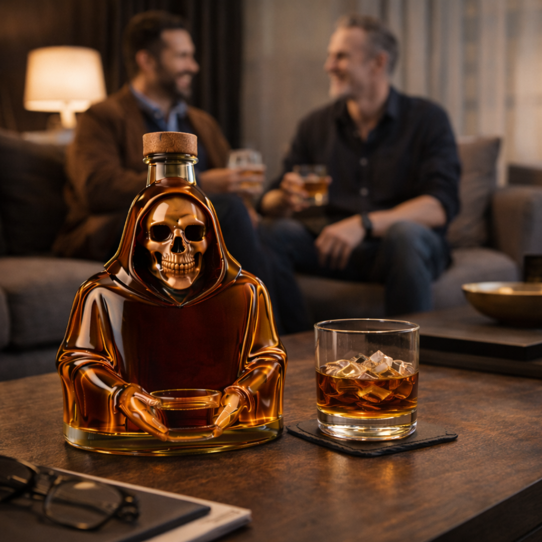Whiskyflaske – Dødningehoved, 500 ml – billede 5