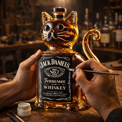 Whiskyflaske – Kat, 500 ml – billede 3
