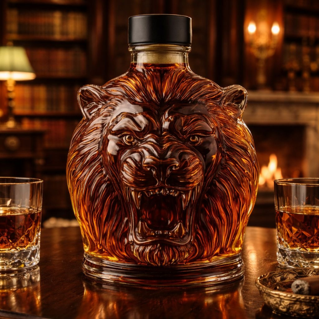 Whiskyflaske – Løve, 500 ml – billede 2