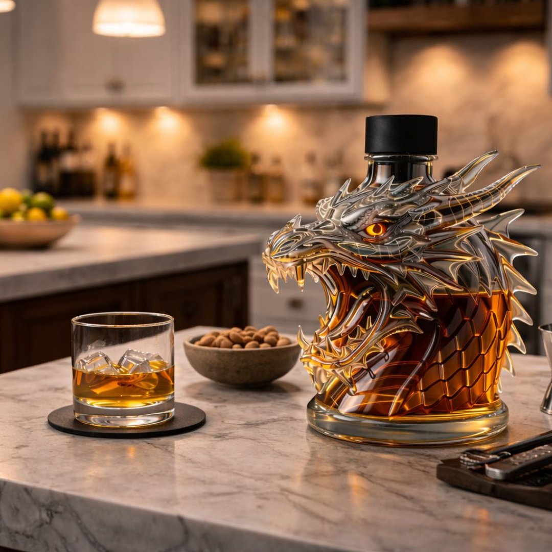 Whiskyflaske – Dragekranie, 500 ml – billede 7