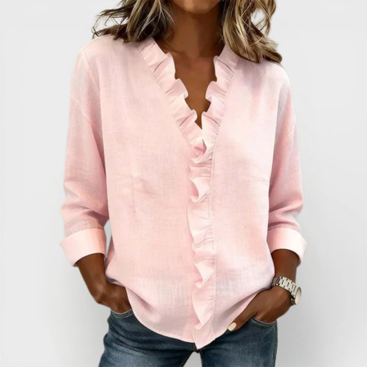 Susan | Bluse med flæser