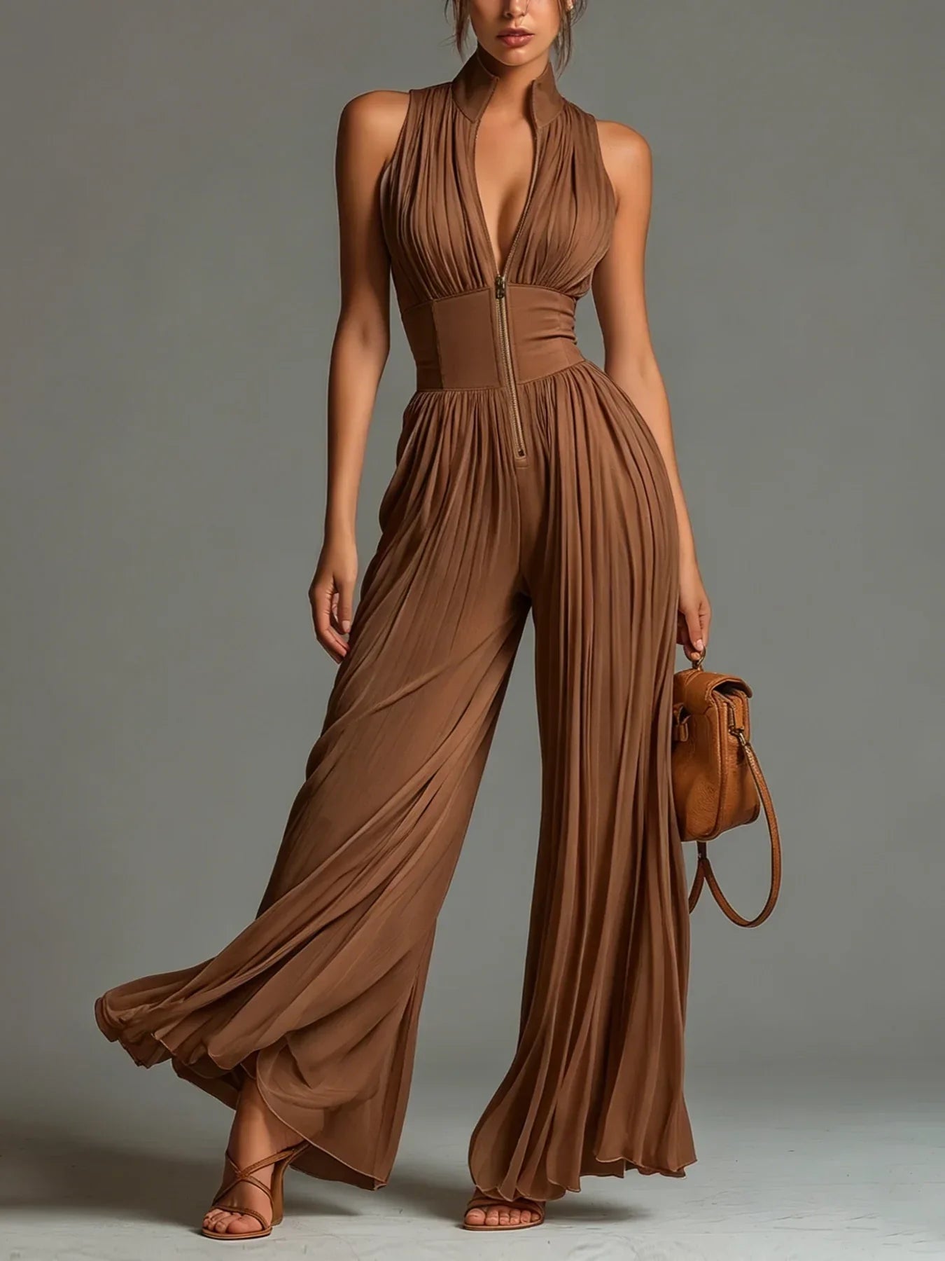 Zakira | Elegant plisseret jumpsuit