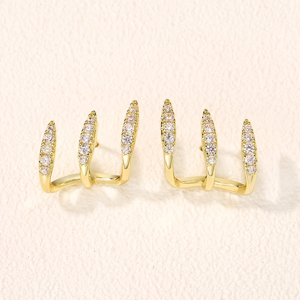 Elegante tredobbelte krystaløreringe