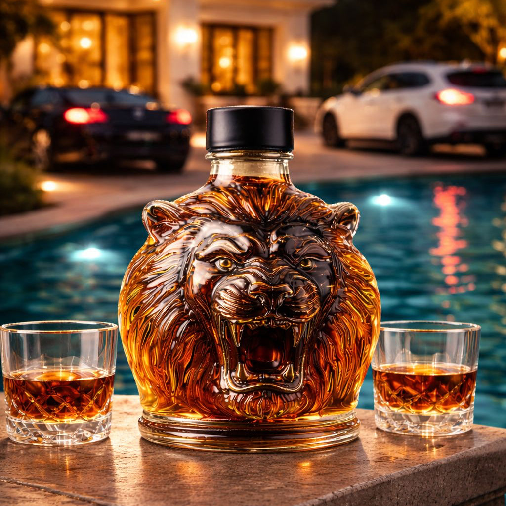 Whiskykaraf – Løvehoved – billede 3