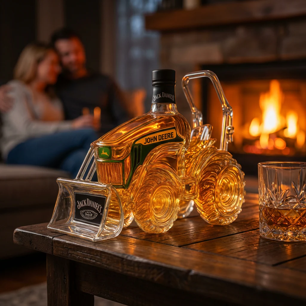 Whiskykaraf – Grøn traktorudgave – billede 2