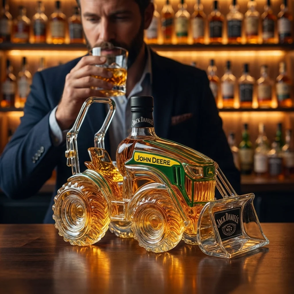 Whiskykaraf – Grøn traktorudgave – billede 4