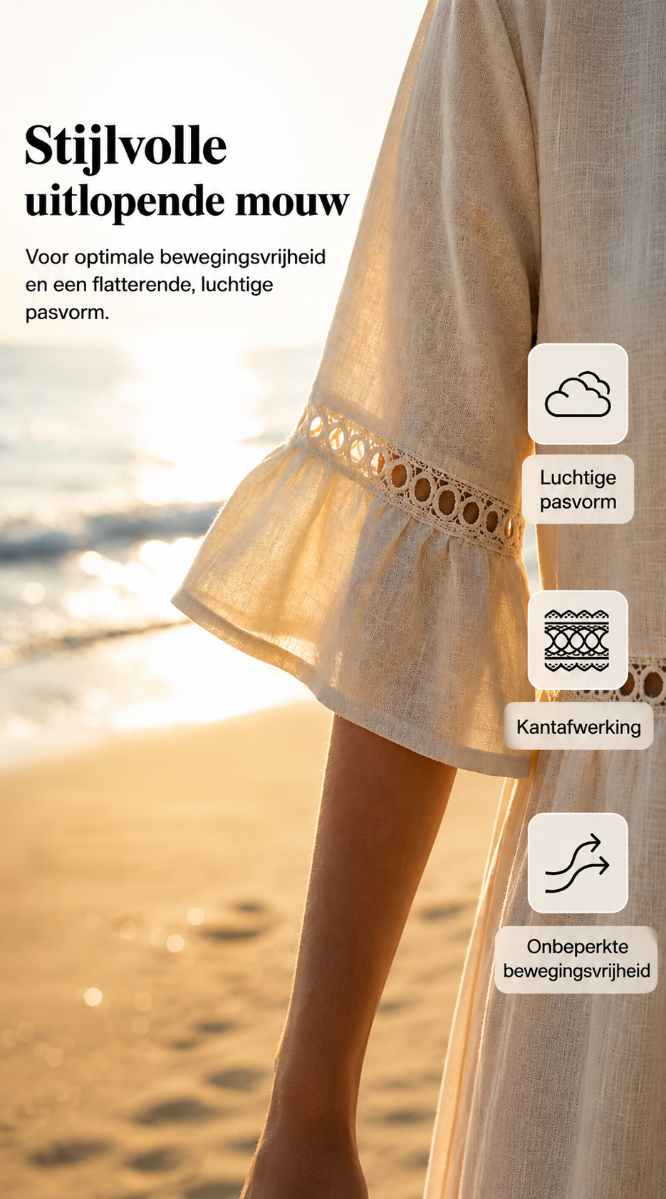 Liora | Flatterende midikjole med dekorative detaljer