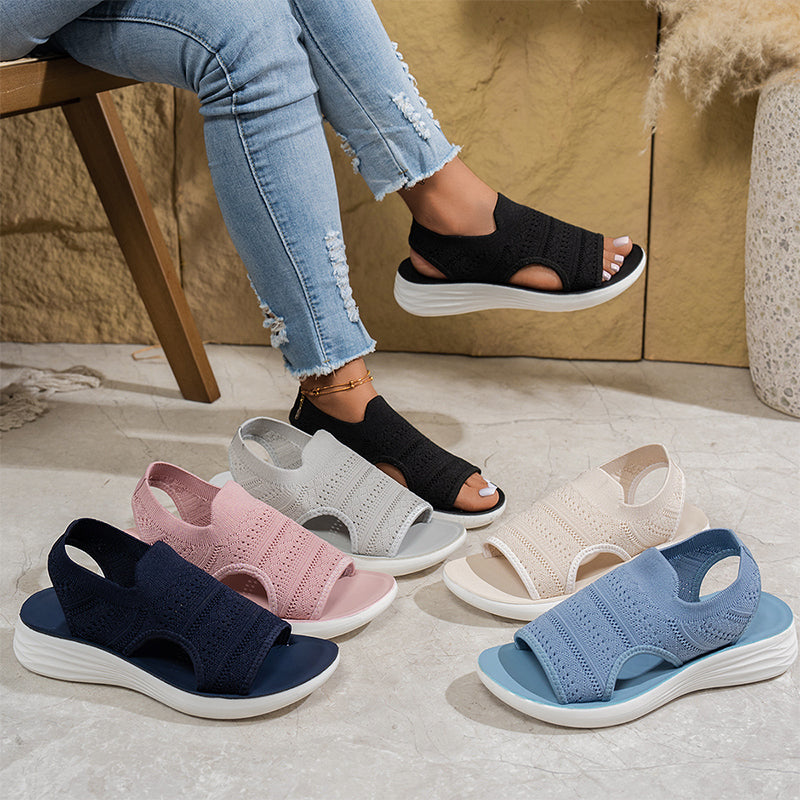 Anne | Åndbare komfortsandaler med platform