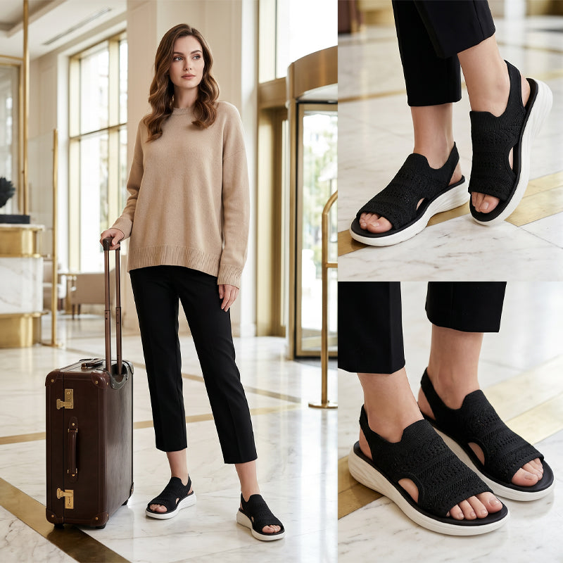 Anne | Åndbare komfortsandaler med platform