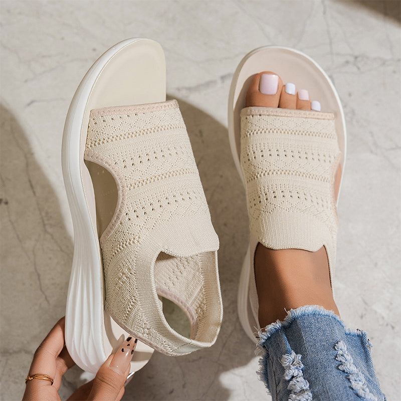 Anne | Åndbare komfortsandaler med platform