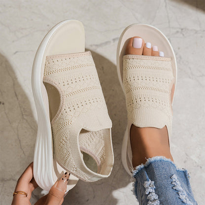 Anne | Åndbare komfortsandaler med platform