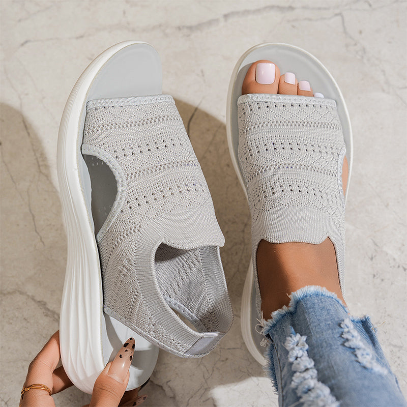 Anne | Åndbare komfortsandaler med platform