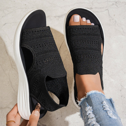 Anne | Åndbare komfortsandaler med platform