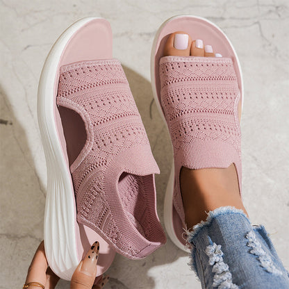 Anne | Åndbare komfortsandaler med platform