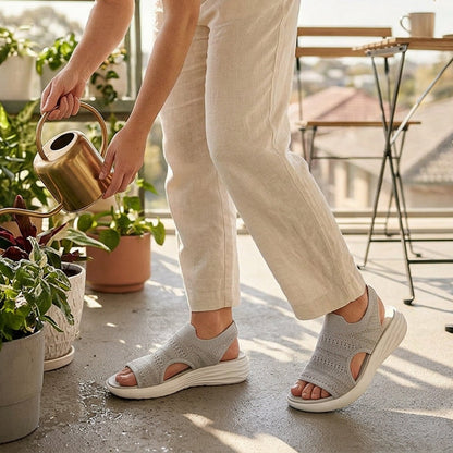 Anne | Åndbare komfortsandaler med platform
