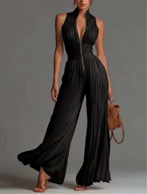 Zakira | Elegant plisseret jumpsuit